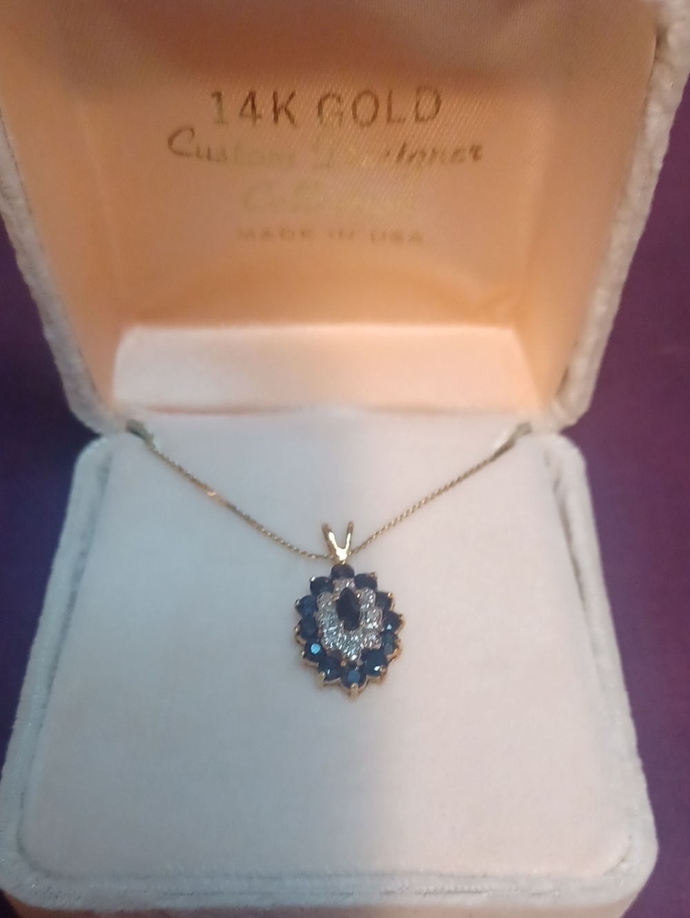 Vintage Sapphire 14 Kt Necklace